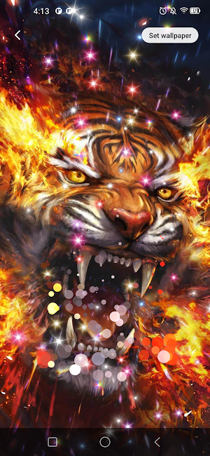 Fiery Tiger Live wallpaper Screenshot 2