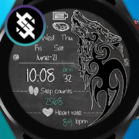 BFF12- Blackboard Art Wolf