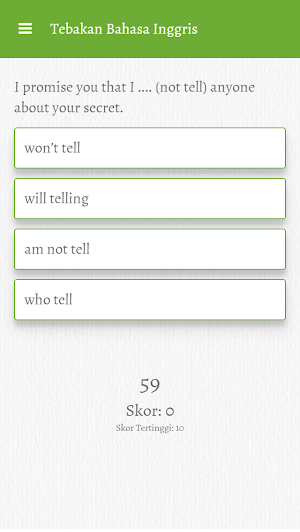 Tebakan Bahasa Inggris Screenshot 2