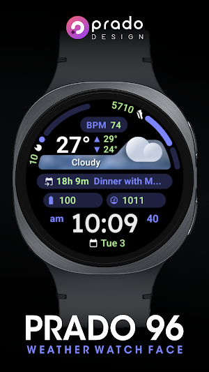PRADO 96 Weather Watch Face Screenshot 1