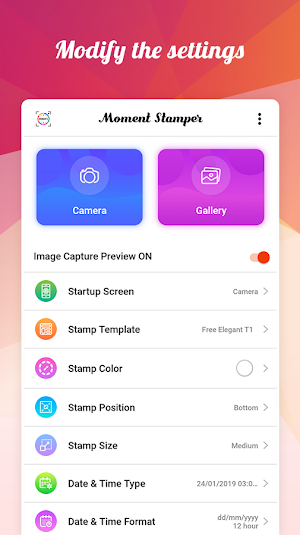 Custom Stamps Date TimeStamp Camera: Moment Stamp Screenshot 3