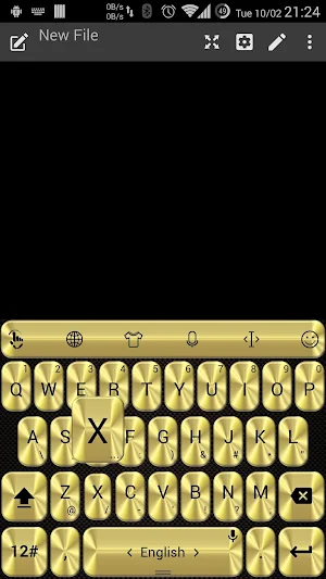 Keyboard Theme Metallic Gold Screenshot 2