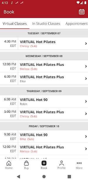 VIBE Hot Yoga & Pilates Screenshot 1