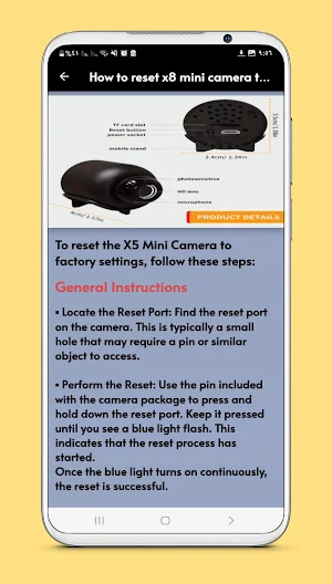 X5 mini camera guide Screenshot 3
