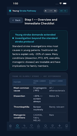 Young Stroke Pathway Screenshot 3