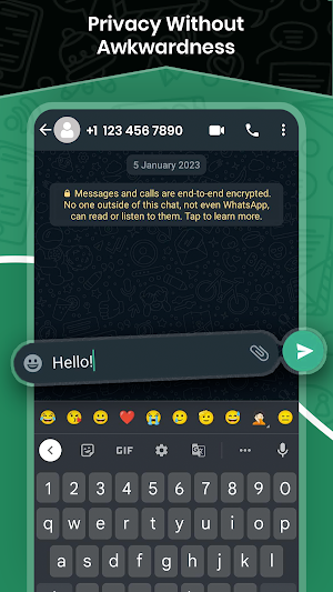 WA Chat without saving number Screenshot 3