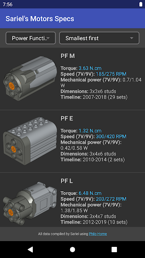 Sariel's Motors Specs Screenshot 0