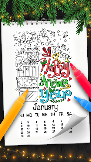 Coloring calendar 2022 Screenshot 0