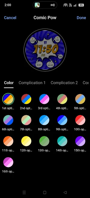Comic Pow Watch Face 2026 Screenshot 0