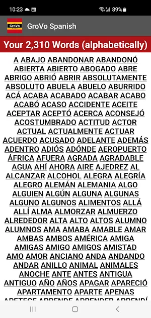 GroVo Spanish Screenshot 2