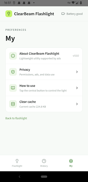 ClearBeam Flashlight Screenshot 3