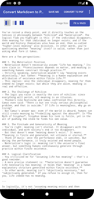 Convert Markdown to PDF Screenshot 2