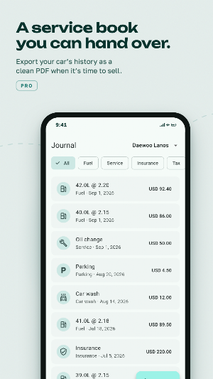 AutoSpend: Car Maintenance Log Screenshot 1