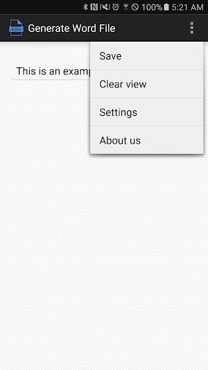 Generate Word File Screenshot 2