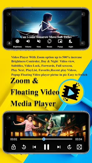 Floating & Zoom Video Player Screenshot 1