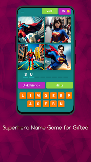Superhero Name Game for Gifted Screenshot 0