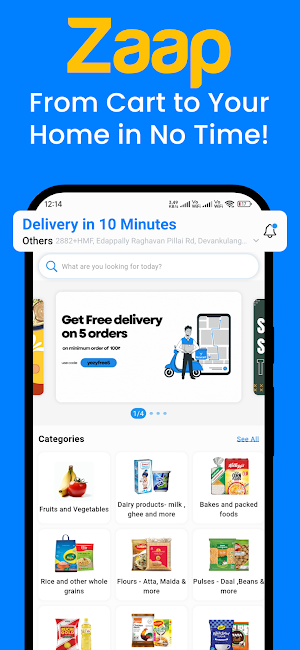 Zaap: Groceries in Minutes Screenshot 0