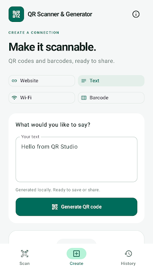 QR Scanner & Generator Screenshot 1