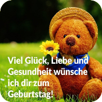 Glückwünsche zum Geburtstag
