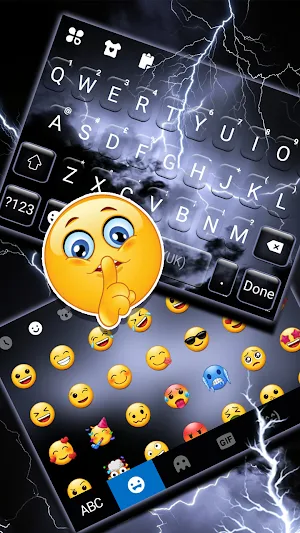 Sky Lightning Keyboard Background Screenshot 2