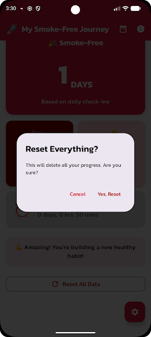 Smoking Quit Tracker Screenshot 3