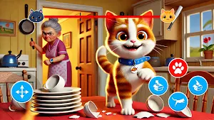Cat and Grandma: Cat Simulator Screenshot 1