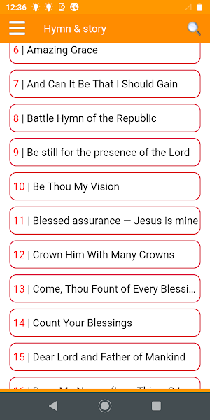 Hymns and stories behind them Screenshot 1