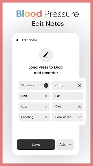 Blood Pressure BPM Tracker Screenshot 1