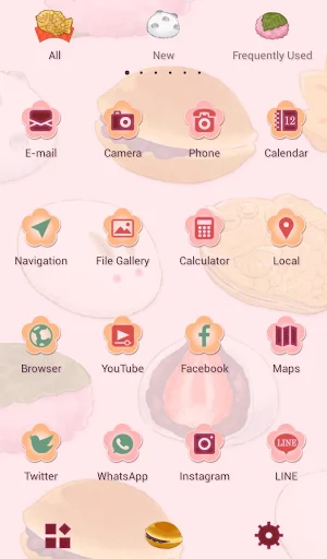 Cute Japanese Sweets Theme Screenshot 2