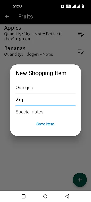 ShoppingList Screenshot 3