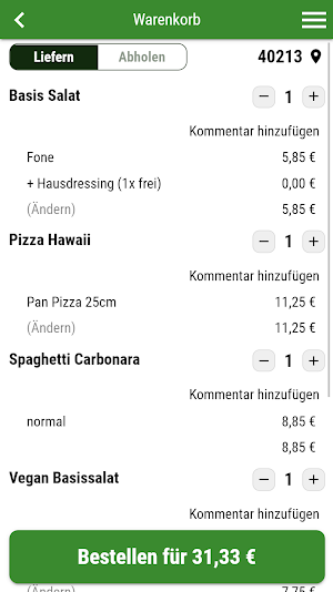 Pizzafone Screenshot 1