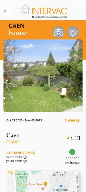 Intervac Home Exchange Screenshot 2