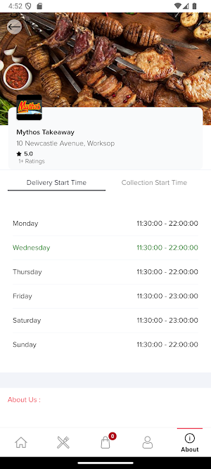 Mythos Takeaway Screenshot 3