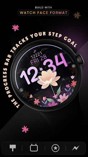Flower Steps watch face Screenshot 2