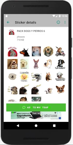 Dog stickers whatsp Screenshot 3