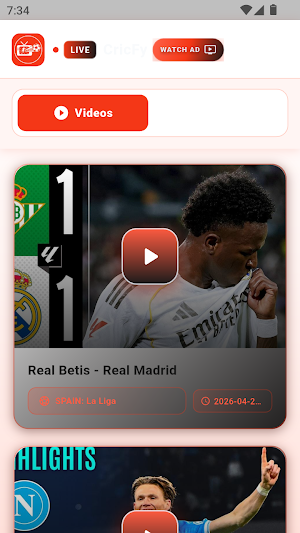 cricfy live football app 2026 Screenshot 0