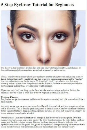 Eyebrows Techniques Tips Screenshot 0
