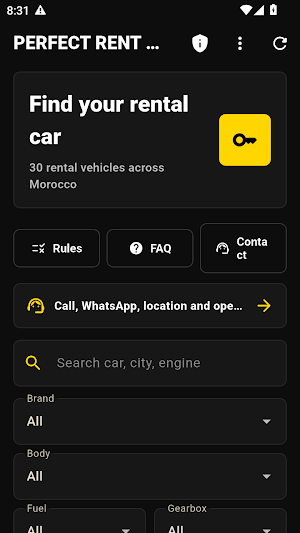 PERFECT RENT CAR Screenshot 1