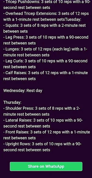 AI Gym Routine Planner Screenshot 1