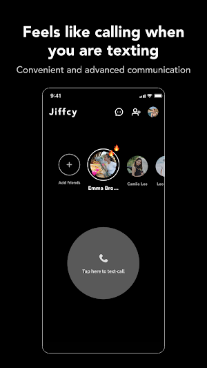 Jiffcy - call-like texting app Screenshot 0