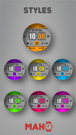MAHO001 Wear OS Watch Face Screenshot 2