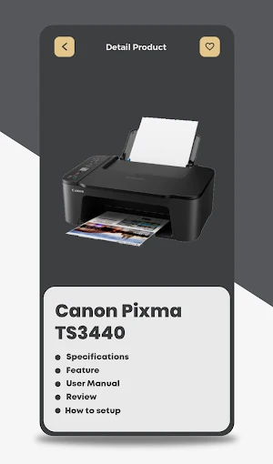 Canon Pixma TS3440 App Guide Screenshot 2