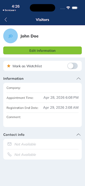 Savance Workplace Visitor Screenshot 2