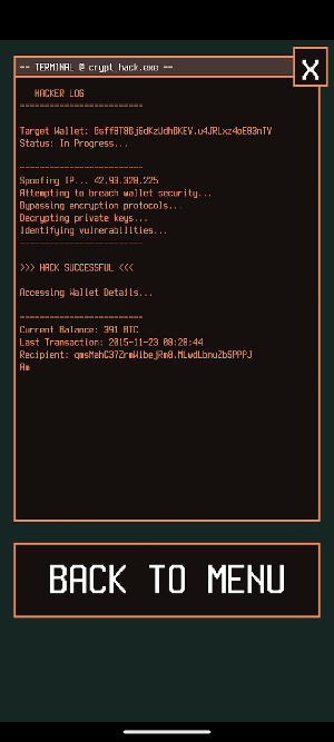 Bitcoin BTC Hacker Simulator Screenshot 1