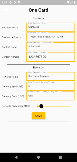 One Card - Business Screenshot 1