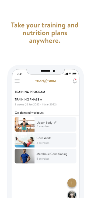 Tranzform Coaching App Screenshot 2