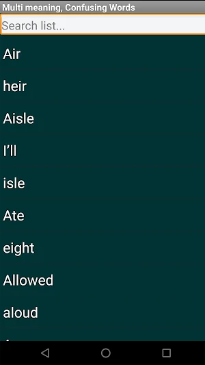 Multiple meaning English words Screenshot 3