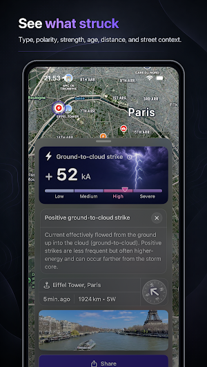 Lightning Alerts: Live Map Screenshot 1