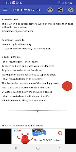 Stylistic devices in poetry. Screenshot 3