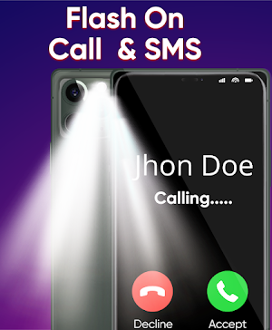 Flashlight on Call & SMS Flash Alerts Notification Screenshot 1